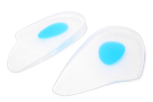 Silicone gel half insoles (or heel pads)