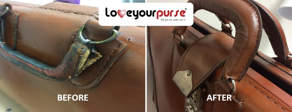 briefcase leather handle repairs